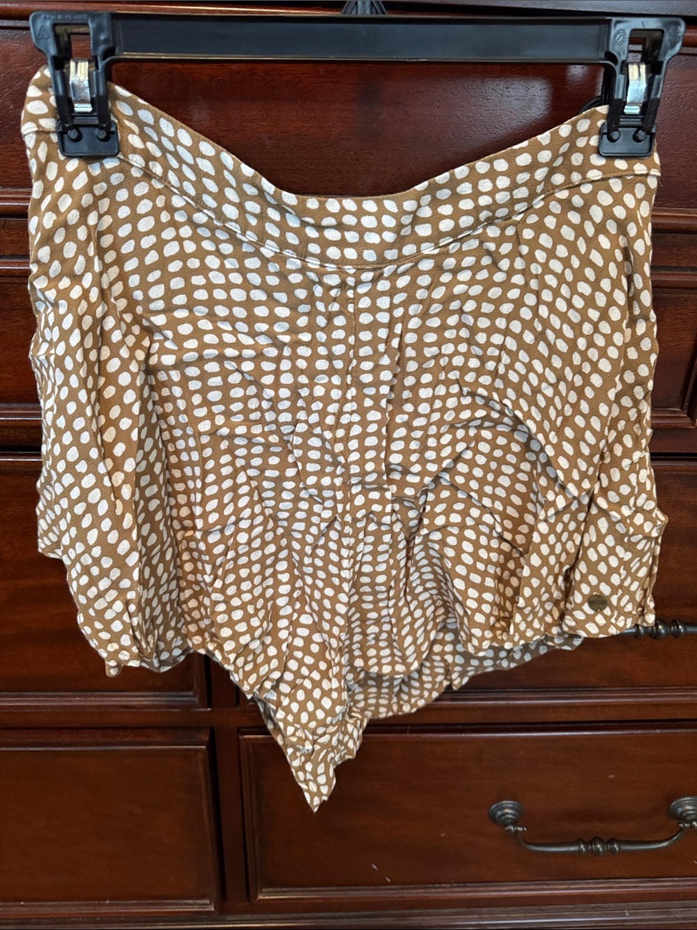 Rip Curl Brown and White Polka Dot Women's Shorts